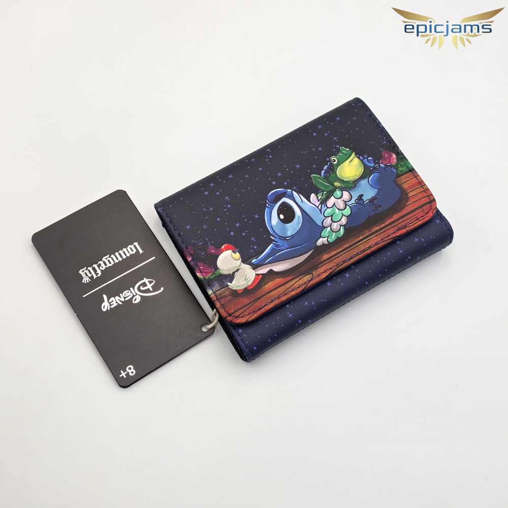 Loungefly Disney Stitch Stargazing Mini Flap Wallet New